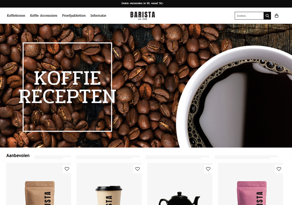 webwinkel voorbeeld 3 - Home