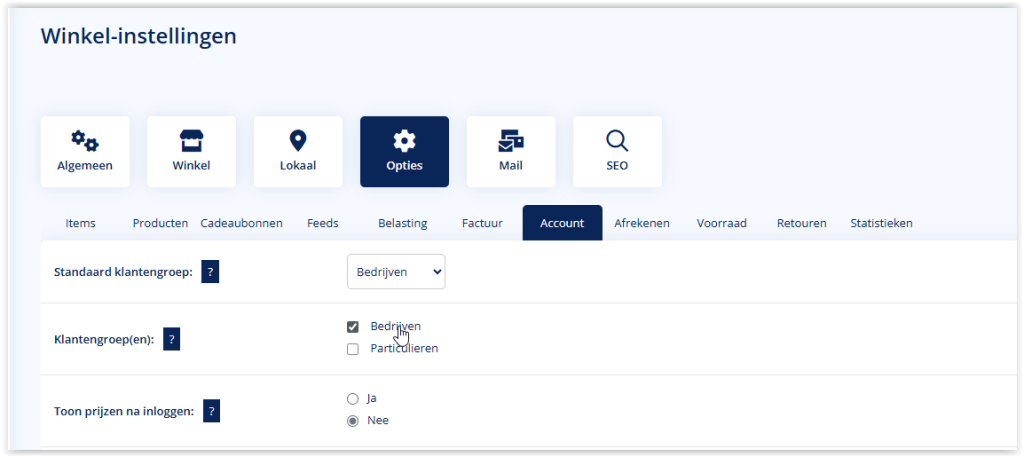 B2B webshop: Zo maak je aparte bedrijfsprijzen in je webshop - B2B webshop: Zo maak je aparte bedrijfsprijzen in je webshop instellingen klantengroep b2b - B2B webshop: Zo maak je aparte bedrijfsprijzen in je webshop