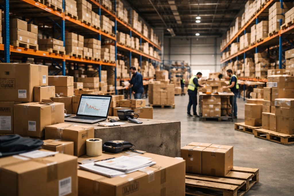 Magazijn van een webshop