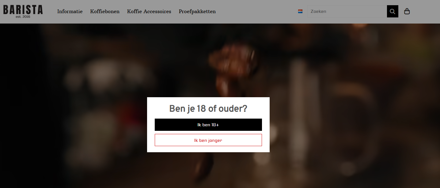 Leeftijdsverificatie pop-up - Leeftijdsverificatie pop-up add-on-leeftijdsverificatie