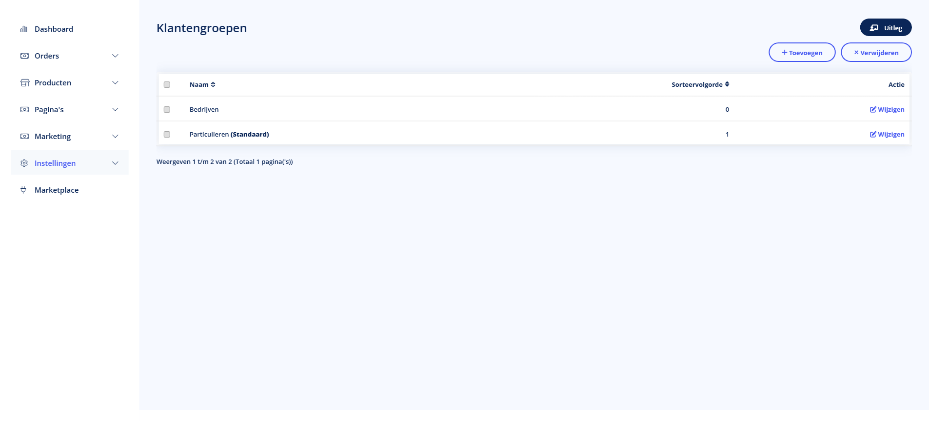 Klantengroepen - Klantengroepen Klantengroepen overzicht in TSB
