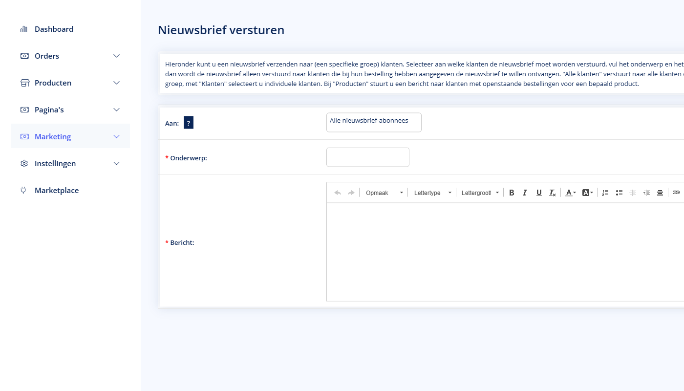 Nieuwsbrief - Nieuwsbrief Nieuwsbrief contacten overzicht in TSB